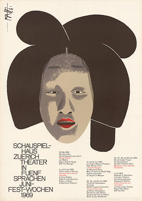 Theater in fünf Sprachen, Juni-Fest-Wochen 1969, Schauspielhaus Zürich