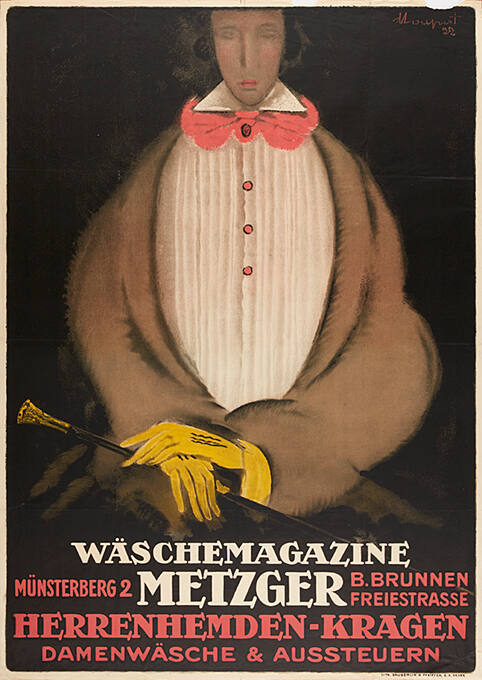 Wäschemagazine Metzger, Münsterberg 2 b. Brunnen, Freiestrasse, Herrenhemden – Kragen, Damenwäsche & Aussteuern