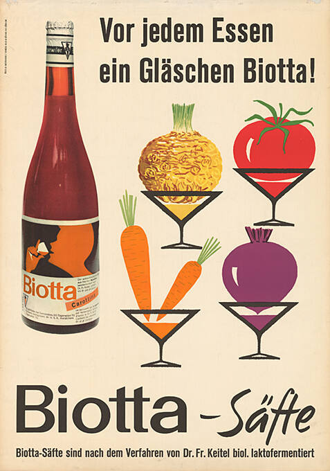 Vor jedem Essen ein Gläschen Biotta! Biotta-Säfte