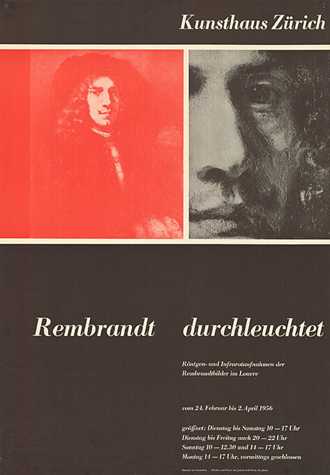 Rembrandt, durchleuchtet, Kunsthaus Zürich