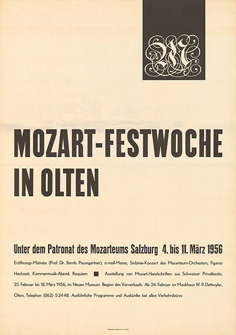 Mozart-Festwoche in Olten