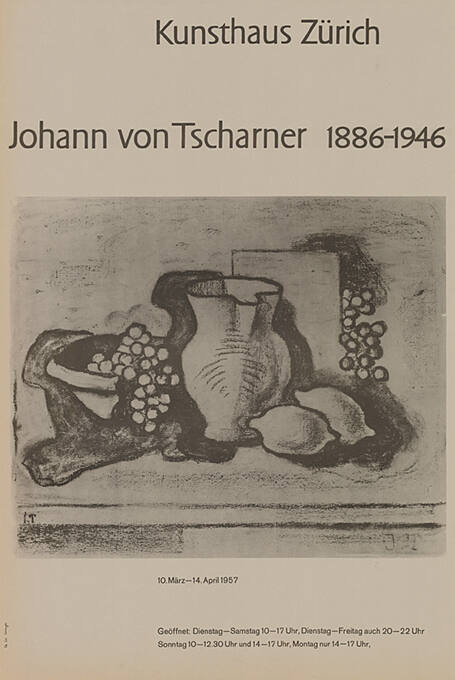 Johann von Tscharner 1886–1946, Kunsthaus Zürich