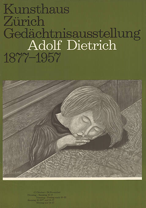 Gedächtnisausstellung Adolf Dietrich 1877–1957, Kunsthaus Zürich