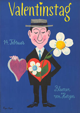 Valentinstag, 14. Februar, Blumen von Herzen