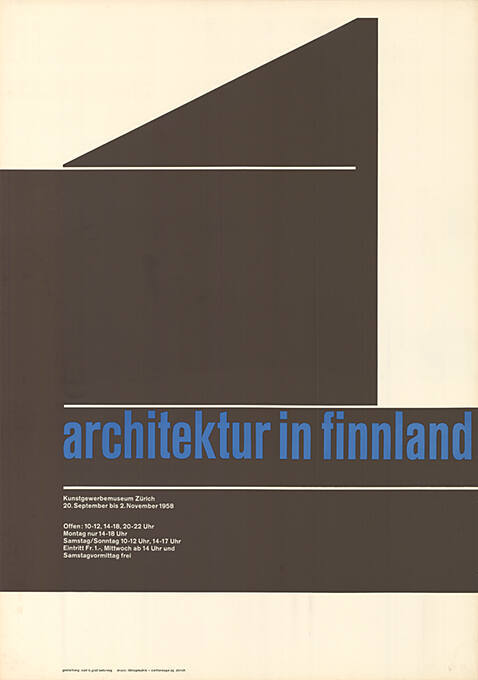 Architektur in Finnland, Kunstgewerbemuseum Zürich