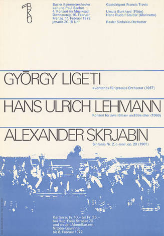 Georgy Ligeti, Hans Ulrich Lehmann, Alexander Skrjabin, Basler Kammerorchester, Basler Sinfonie-Orchester