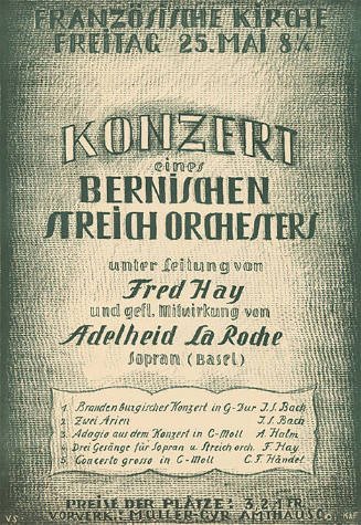 Konzert eines Bernischen Streichorchesters, Französische Kirche