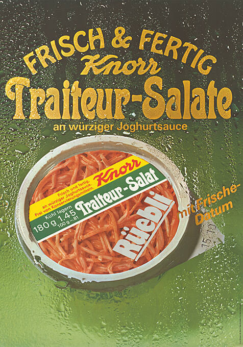 Frisch & Fertig, Knorr, Traiteur-Salate an würziger Joghurtsauce, Rüebli