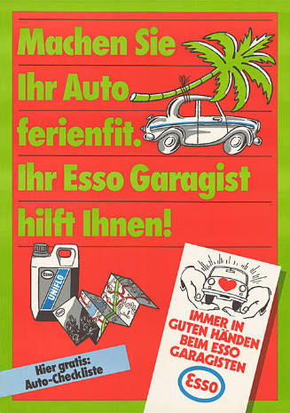 Machen Sie Ihr Auto ferienfit. Ihr Esso Garagist hilft Ihnen! Esso