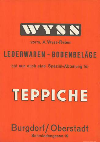 Wyss, Lederwaren – Bodenbeläge, Teppiche, Burgdorf / Oberstadt