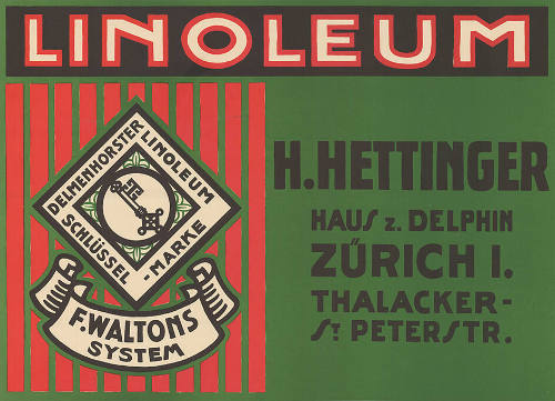 Linoleum, Delmenhorster Schlüsselmarke, H. Hettinger, Zürich