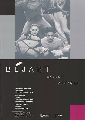 Béjart Ballet Lausanne, Mallarmé III, Chaka, Chéreau - Mishima - Perón, Le Sacre de Printemps, Dionysos (Suite), Hamlet, L’Oiseau de Feu, Théâtre de Beaulieu