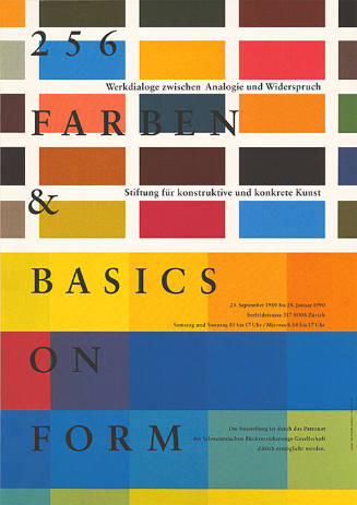 256 Farben & Basics on Form, Werkdialoge zwischen Analogie und Widerspruch, Stiftung für konstruktive und konkrete Kunst, Zürich