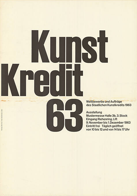 Kunst Kredit 63, Mustermesse