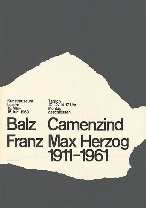 Balz Camenzind, Franz Max Herzog 1911-1961, Kunstmuseum Luzern