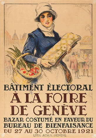 Bâtiment electoral, À la foire de Genève, Bazar costumé en faveur du Bureau de bienfaisance