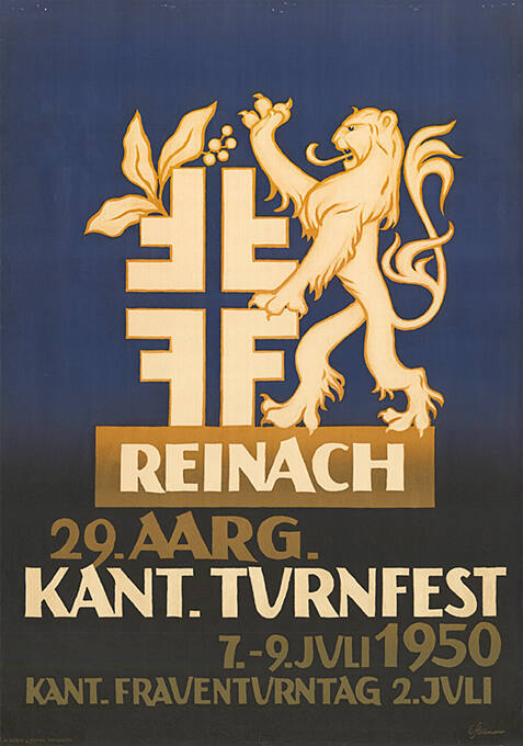 Reinach, 29. Aarg. Kant. Turnfest, 7.-9. Juli 1950, Kant. Frauenturntag 2. Juli