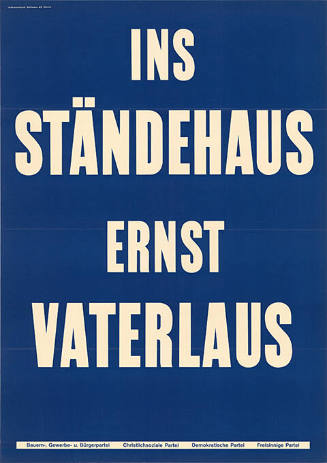 Ins Ständehaus Ernst Vaterlaus