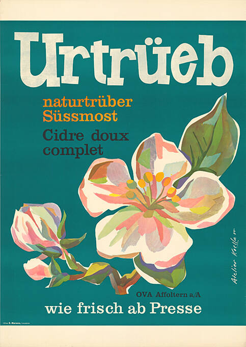 Urtrüeb, naturtrüber Süssmost, Cidre doux complet, wie frisch ab Presse