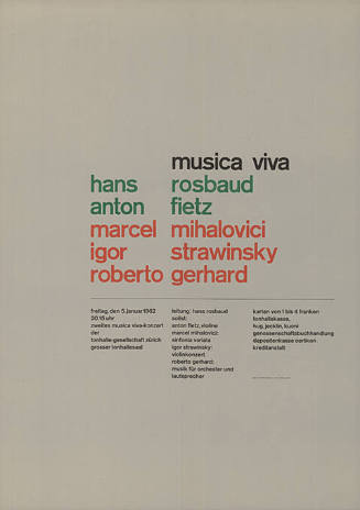 Musica viva, Grosser Tonhallesaal