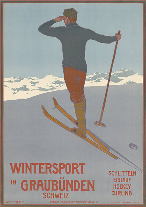 Wintersport in Graubünden, Schweiz