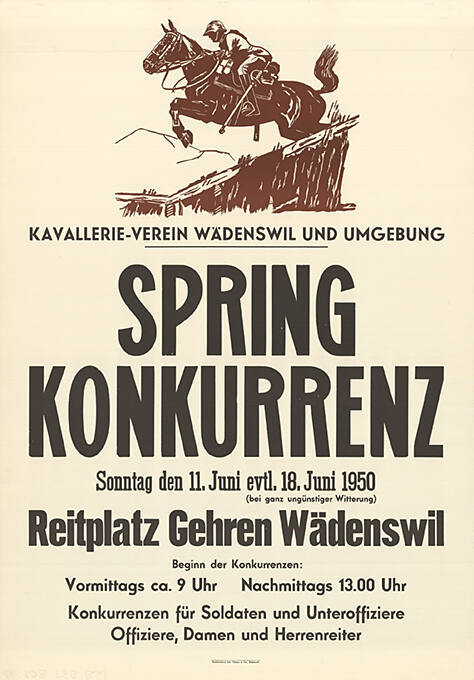 Spring-Konkurrenz, Reitplatz Gehren Wädenswil