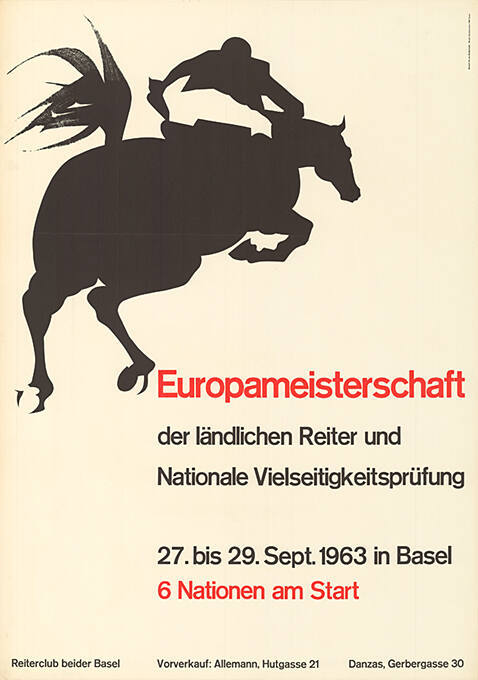 Europameisterschaft der ländlichen Reiter und Nationale Vielseitigkeitsprüfung, Basel