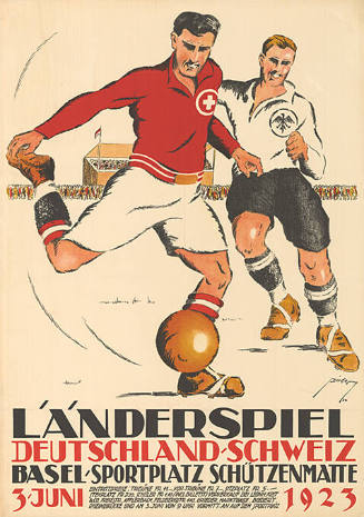 Länderspiel Deutschland-Schweiz, Basel Sportplatz Schützenmatte