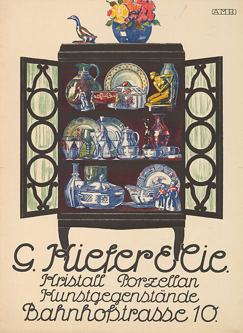 G. Kiefer & Cie., Kristall, Porzellan, Kunstgegenstände