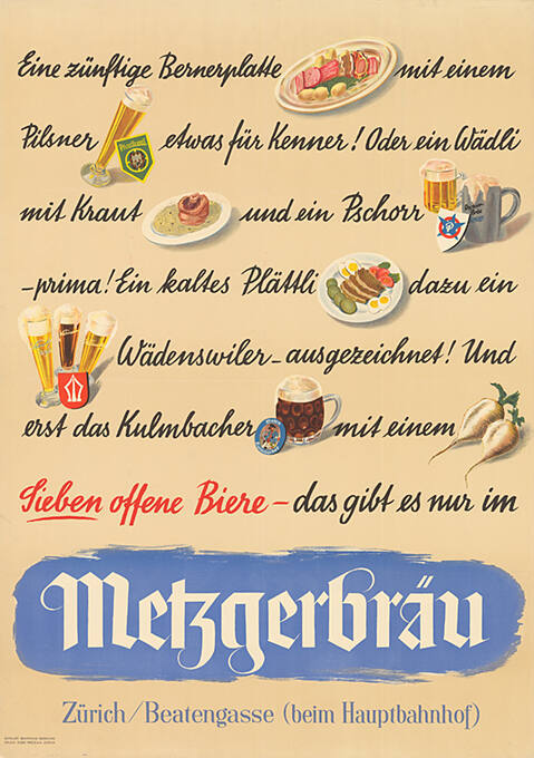 Eine zünftige Bernerplatte […], Metzgerbräu