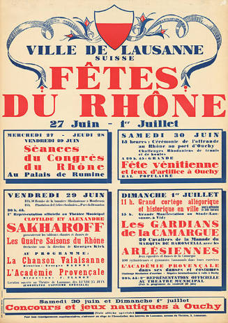 Ville de Lausanne, Fêtes du Rhône