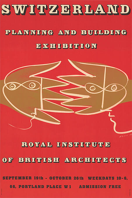 Switzerland, Planning and Building Exhibition, Royal Institute of British Architects, London