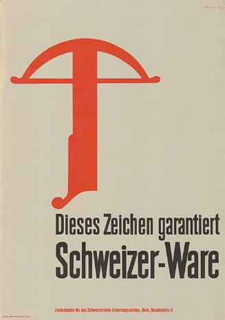 Dieses Zeichen garantiert Schweizer-Ware