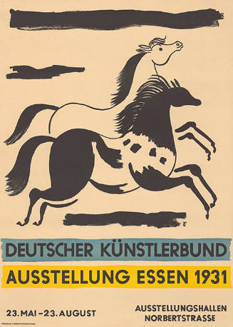 Deutscher Künstlerbund, Ausstellung Essen 1931, Ausstellungshallen Norbertstrasse