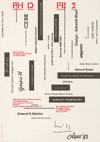 Zeichen / Sprache, Internationale Typo-Plakate, Fachhochschule Düsseldorf, Fachbereich Design