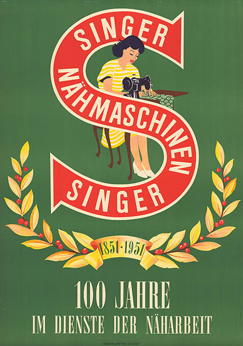 Singer Nähmaschinen, 100 Jahre im Dienste der Näharbeit