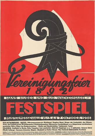 Festspiel, Vereinigungsfeier 1892, Mustermesse Basel