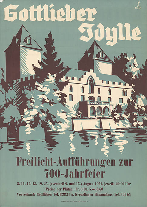 Gottlieber Idylle, Freilicht- Aufführungen zur 700-Jahrfeier