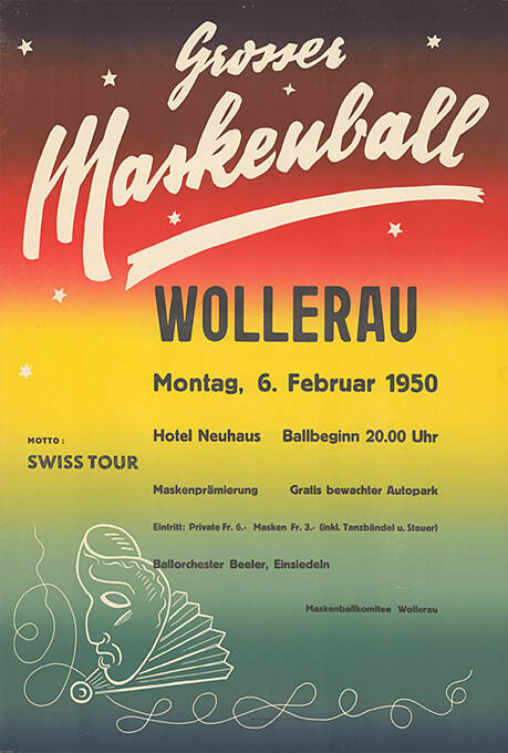 Grosser Maskenball, Hotel Neuhaus, Wollerau