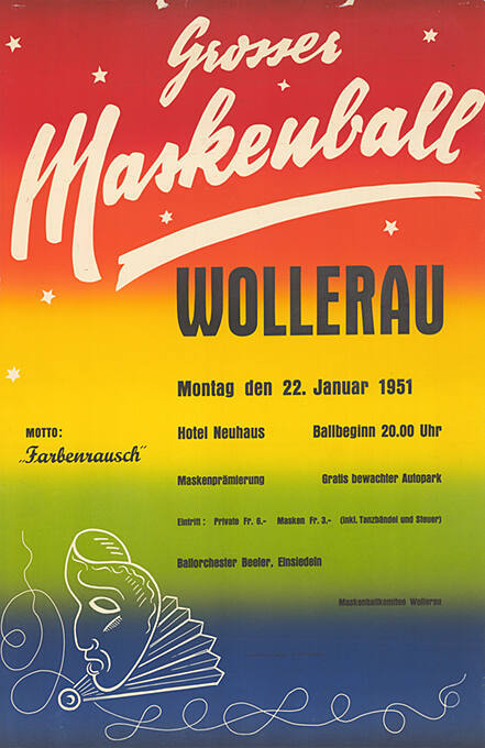 Grosser Maskenball, Hotel Neuhaus, Wollerau