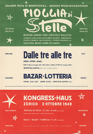 Pioggia di stelle, Bunter Abend und grosses Ballfest, Kongresshaus Zürich