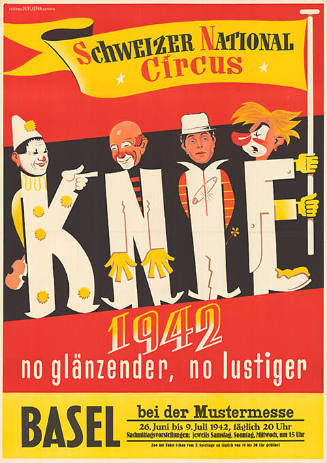 Schweizer National Circus Knie, 1942, no glänzender, no lustiger, Basel, bei der Mustermesse