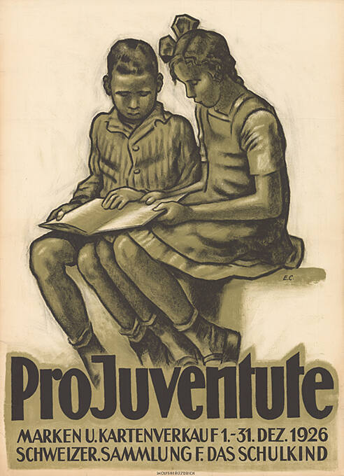 Pro Juventute, Marken u. Kartenverkauf 1.-31. Dez. 1926, Schweizer. Sammlung f. das Schulkind