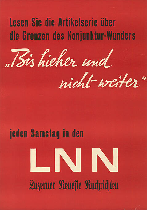 „Bis hieher und nicht weiter“ LNN, Luzerner Neuste Nachrichten