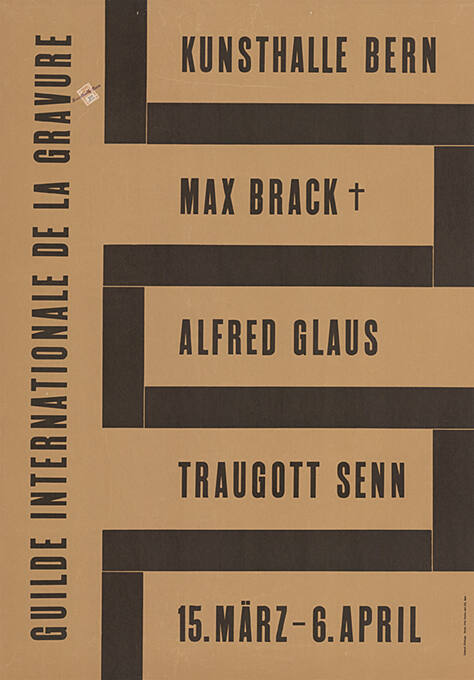 Guilde internationale de la gravure, Max Brack, Alfred Glaus, Traugott Senn, Kunsthalle Bern