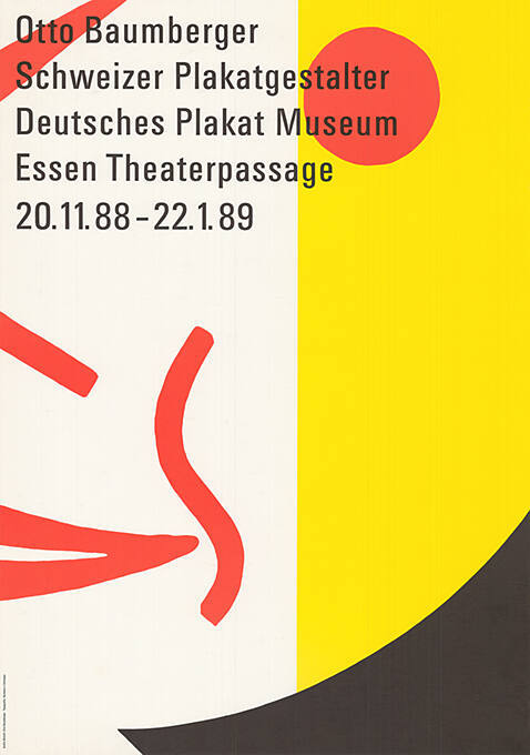 Otto Baumberger, Schweizer Plakatgestalter, Deutsches Plakat Museum, Essen