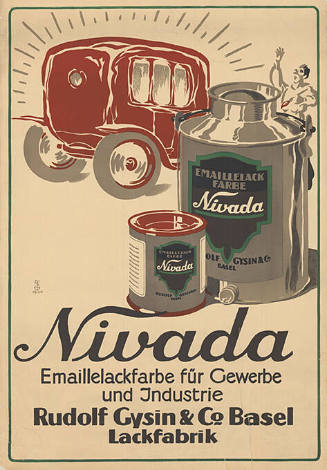 Nivada, Emaillelackfarbe für Gewerbe und Industrie, Rudolf Gysin & Co. Basel, Lackfabrik