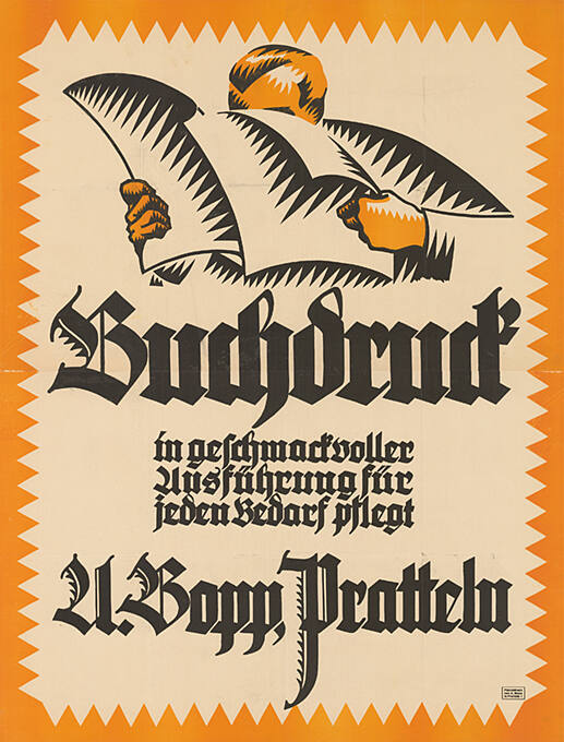 Buchdruck, in geschmackvoller Ausführung für jeden Bedarf pflegt, A. Bopp, Pratteln