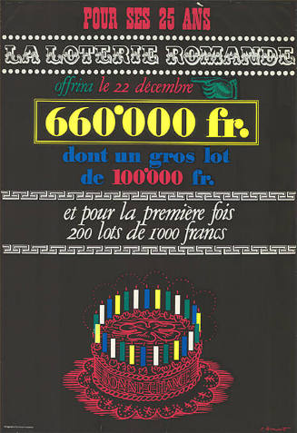 Pour ses 25 ans, La Loterie Romande offrira le 22 décembre 660'000 fr. dont un gros lot de 100'000 fr. et pour la première fois 200 lots de 1'000 francs