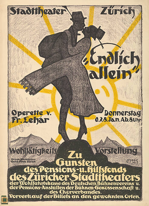 „Endlich allein“, Operette v. Fr. Lehar, Stadttheater Zürich